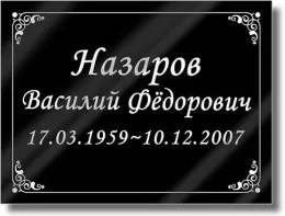 Онлайн-заказ черной фотографии на металле Г3 с текстом, без изображения